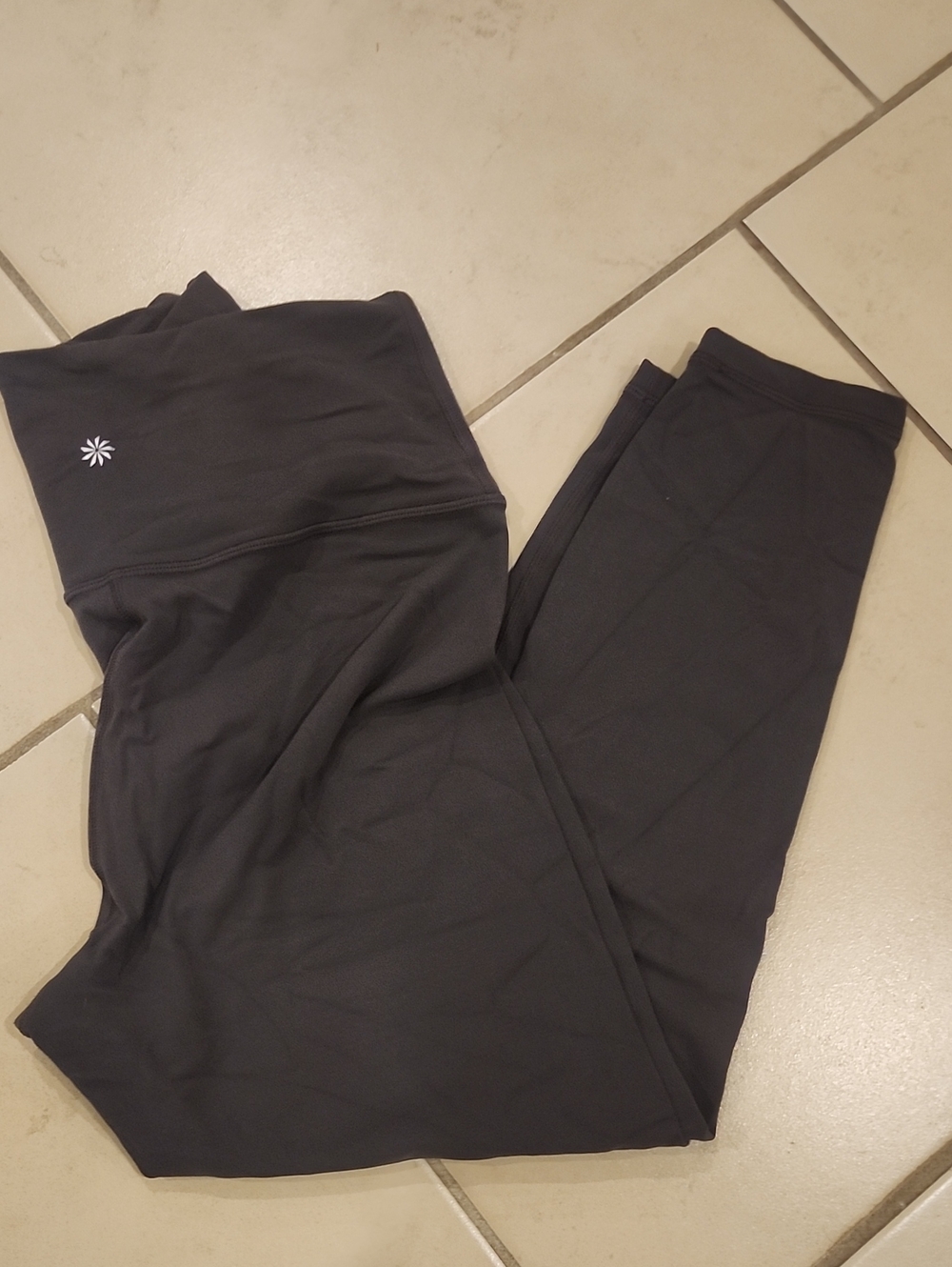 High-Waist Brown Women's Leggings Crossover 7/8 Sz Large